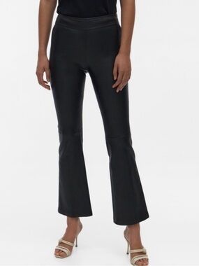 Helmut Lang Black Flare Cropped Pants - Sculpted Fit